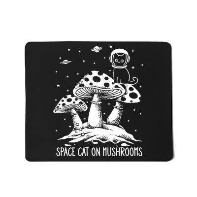 Space Cat On Mushrooms Mousepad