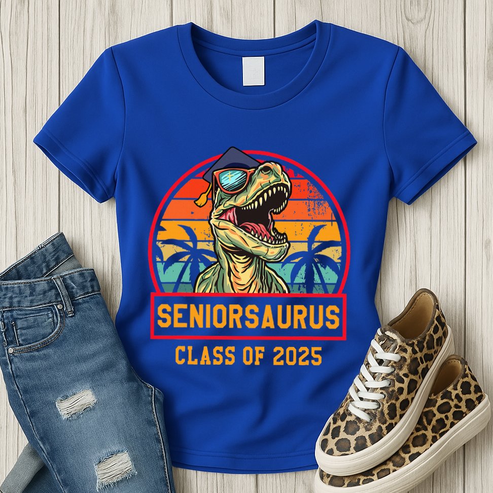 Seniorsaurus Class Of 2025 Senior Womens T-Shirt
