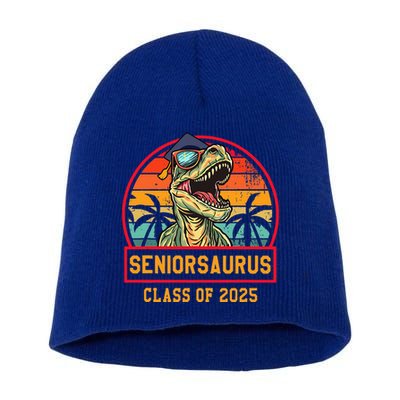 Seniorsaurus Class Of 2025 Senior Short Acrylic Beanie