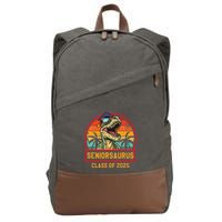 Seniorsaurus Class Of 2025 Senior Cotton Canvas Backpack