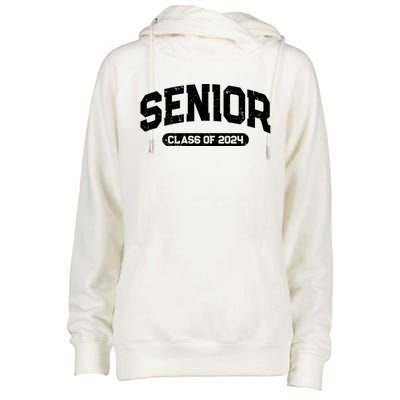 Senior Class Of 2024 Back To School Graduating In 2024 Womens Funnel Neck Pullover Hood