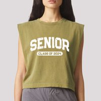 Senior Class Of 2024 Back To School Graduating In 2024 Garment-Dyed Women's Muscle Tee