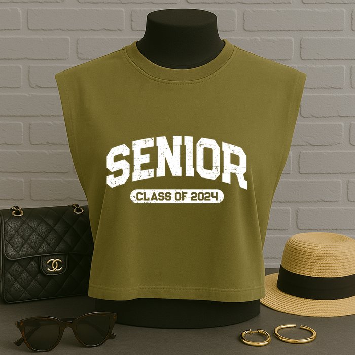 Senior Class Of 2024 Back To School Graduating In 2024 Garment-Dyed Women's Muscle Tee