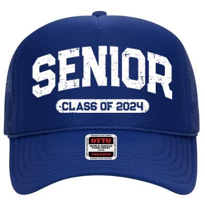 Senior Class Of 2024 Back To School Graduating In 2024 High Crown Mesh Back Trucker Hat