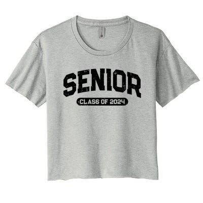 Senior Class Of 2024 Back To School Graduating In 2024 Women's Crop Top Tee