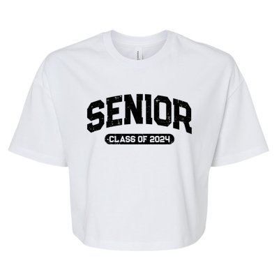 Senior Class Of 2024 Back To School Graduating In 2024 Bella+Canvas Jersey Crop Tee