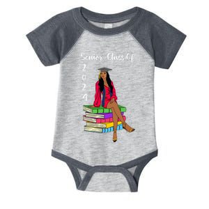 Senior Class Of 2024 Black Girl Graduation African Women Infant Baby Jersey Bodysuit