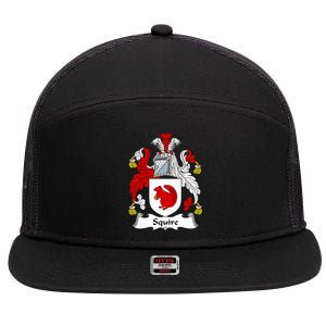 Squire Coat Of Arms Family Crest 7 Panel Mesh Trucker Snapback Hat