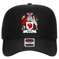 Squire Coat Of Arms Family Crest High Crown Mesh Back Trucker Hat