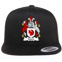 Squire Coat Of Arms Family Crest Flat Bill Trucker Hat