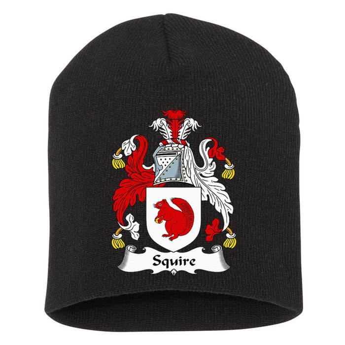 Squire Coat Of Arms Family Crest Short Acrylic Beanie