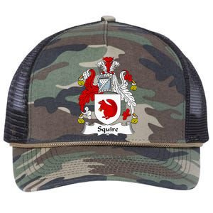 Squire Coat Of Arms Family Crest Retro Rope Trucker Hat Cap