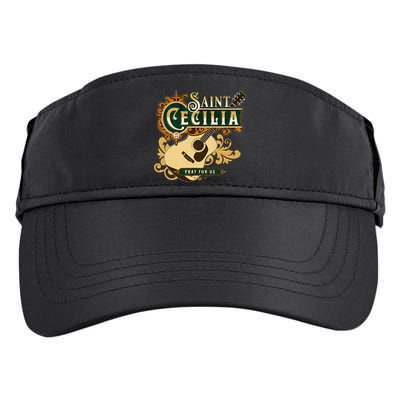 St Cecilia Of Rome Saint Of Music Catholic Guitar Adult Drive Performance Visor