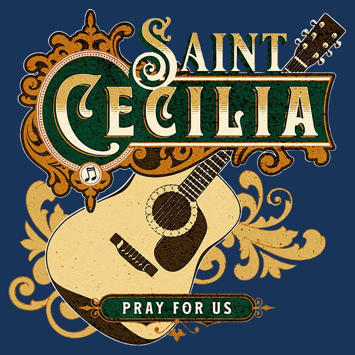 St Cecilia Of Rome Saint Of Music Catholic Guitar Beanie