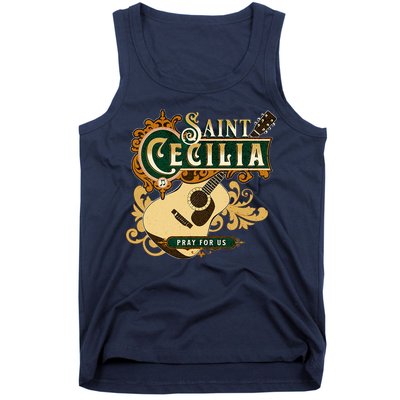 St Cecilia Of Rome Saint Of Music Catholic Guitar Tank Top