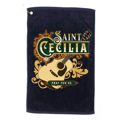St Cecilia Of Rome Saint Of Music Catholic Guitar Golf Towel