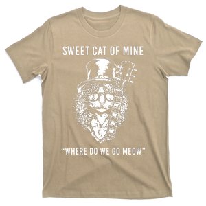 Sweet Cat Of Mine Where Do We Go Meow Music T-Shirt