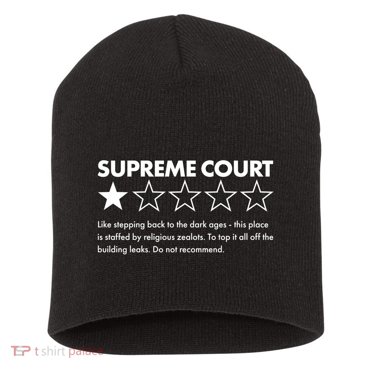 Supreme Court One Star Do Not Recommend Short Acrylic Beanie