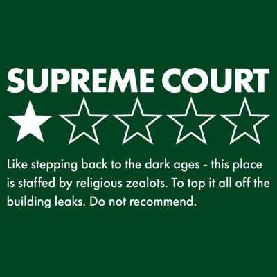 Supreme Court One Star Do Not Recommend T-Shirt