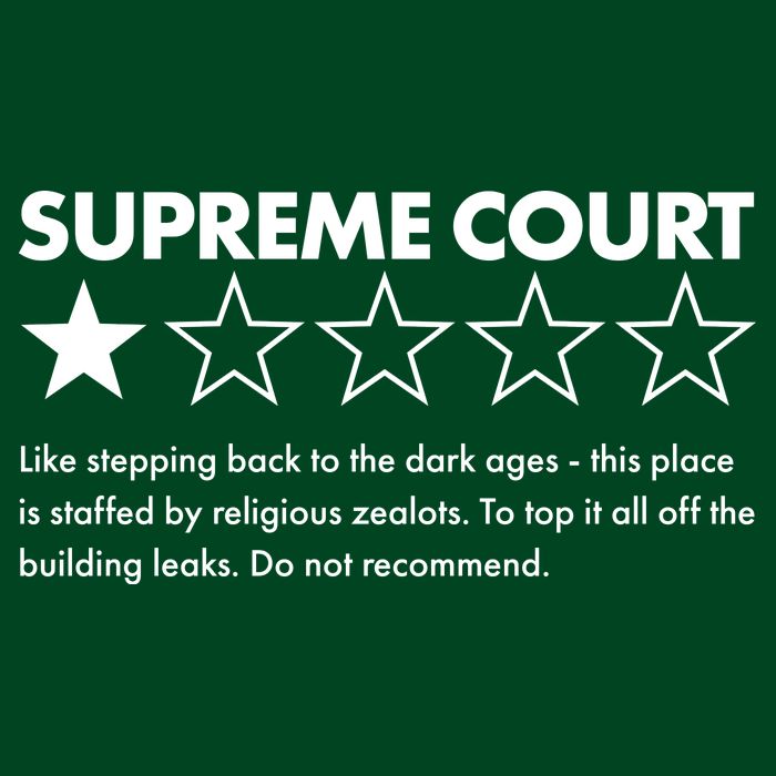 Supreme Court One Star Do Not Recommend Womens T-Shirt