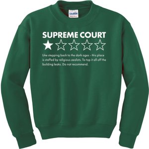 Supreme Court One Star Do Not Recommend Kids Sweatshirt