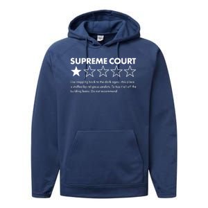 Supreme Court One Star Do Not Recommend Performance Fleece Hoodie