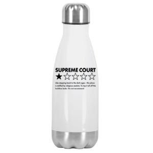 Supreme Court One Star Do Not Recommend Stainless Steel Insulated Water Bottle