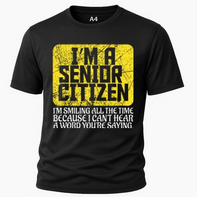 Senior Citizen Old People Hard Of Hearing Elderly Gift Cooling Performance Crew T-Shirt