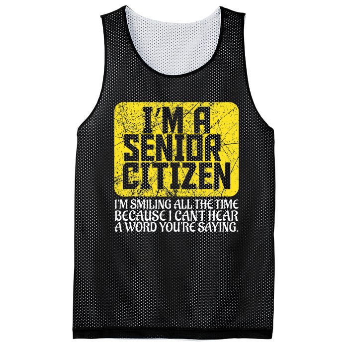 Senior Citizen Old People Hard Of Hearing Elderly Gift Mesh Reversible Basketball Jersey Tank