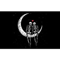 Skeleton Couple On Moon Funny Halloween Costume Bumper Sticker