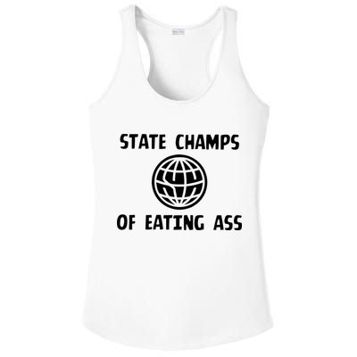 State Champ Of Eating Ass Ladies PosiCharge Competitor Racerback Tank