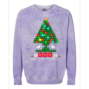 Science Christmas  Oh Chemist Tree Chemistree Chemistry Colorblast Crewneck Sweatshirt