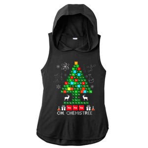 Science Christmas  Oh Chemist Tree Chemistree Chemistry Ladies PosiCharge Tri-Blend Wicking Draft Hoodie Tank