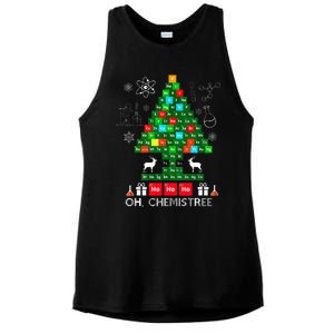 Science Christmas  Oh Chemist Tree Chemistree Chemistry Ladies PosiCharge Tri-Blend Wicking Tank