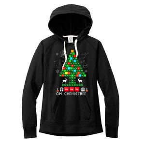 Science Christmas  Oh Chemist Tree Chemistree Chemistry Women's Fleece Hoodie