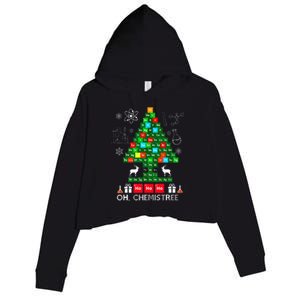 Science Christmas  Oh Chemist Tree Chemistree Chemistry Crop Fleece Hoodie