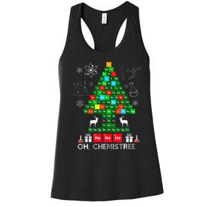 Science Christmas  Oh Chemist Tree Chemistree Chemistry Women's Racerback Tank