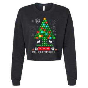 Science Christmas  Oh Chemist Tree Chemistree Chemistry Cropped Pullover Crew