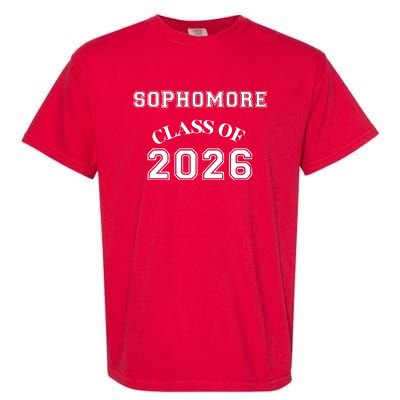 Sophomore Class Of 2026 Back To School Garment-Dyed Heavyweight T-Shirt