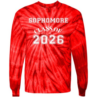 Sophomore Class Of 2026 Back To School Tie-Dye Long Sleeve Shirt