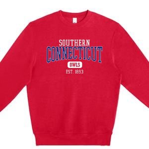 Southern Connecticut Owl Est. Date Premium Crewneck Sweatshirt