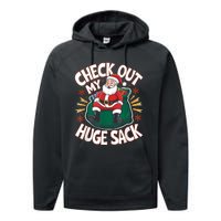 Santa Check Out My Huge Sack Christmas Performance Fleece Hoodie