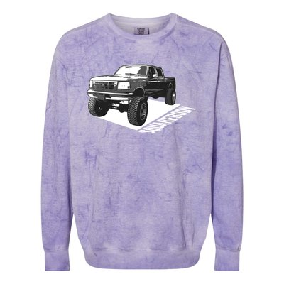 Squarebody Cute Old School Body Car Truck Lover Gift Colorblast Crewneck Sweatshirt