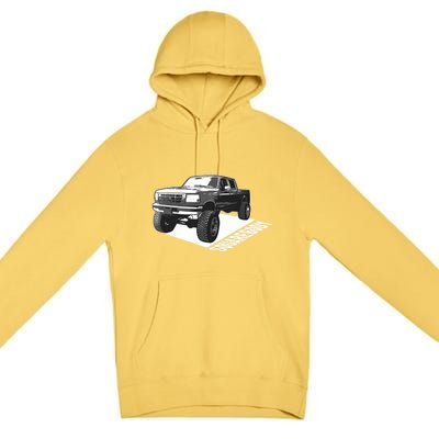 Squarebody Cute Old School Body Car Truck Lover Gift Premium Pullover Hoodie