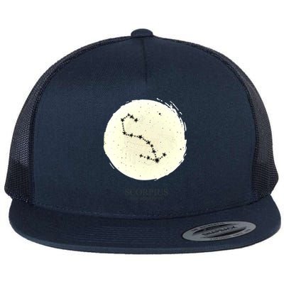 Scorpio Constellation Of The Zodiac Scorpius Star Astrology Gift Flat Bill Trucker Hat