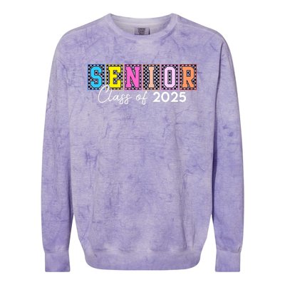 Senior Class Of 2025 Colorblast Crewneck Sweatshirt