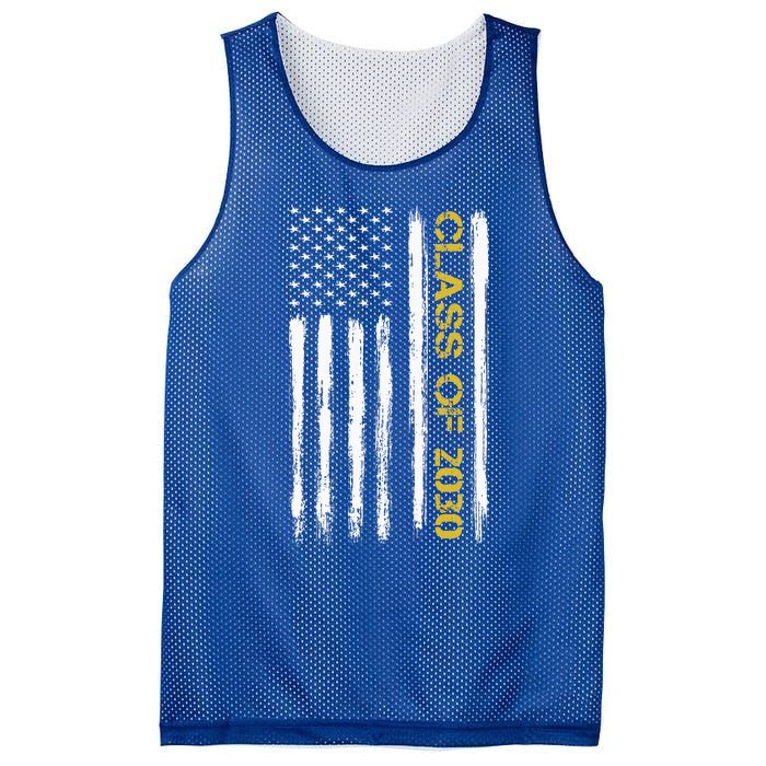 Senior Class Of 2030 Patriotic American Flag Graduation Gift Mesh Reversible Basketball Jersey Tank