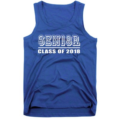 Sen18r Class Of 2018 Funny Gift '18 High School Graduation Gift Tank Top