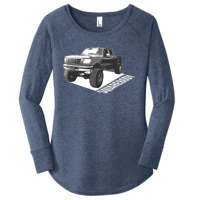 Squarebody Cute Old School Body Car Truck Lover Gift Women's Perfect Tri Tunic Long Sleeve Shirt