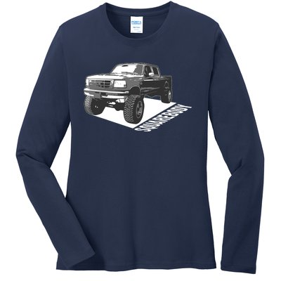 Squarebody Cute Old School Body Car Truck Lover Gift Ladies Long Sleeve Shirt